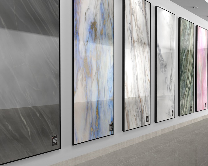 wall mounted tiles display rack