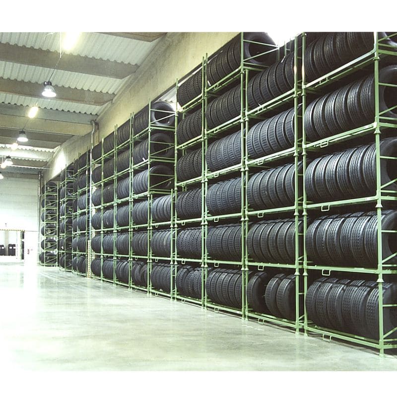 ¿Qué tipo de bastidor es adecuado para una fábrica de neumáticos?